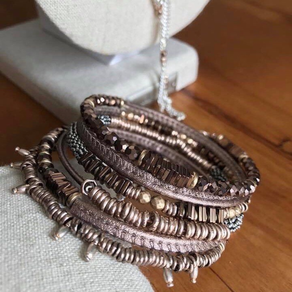 Stella & Dot - Jarne Coil Bracelet - Bronze